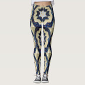 Leggings - Muster der Blume "geteerte Sterne" (Vorderseite)