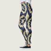 Leggings - Muster der Blume "geteerte Sterne" (Links)