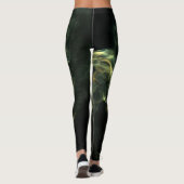 Leggings Neon Green Smoke Design Set über Schwarz (Rückseite)