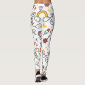 Leggings niedlich Kawaii Pattern (Rückseite)