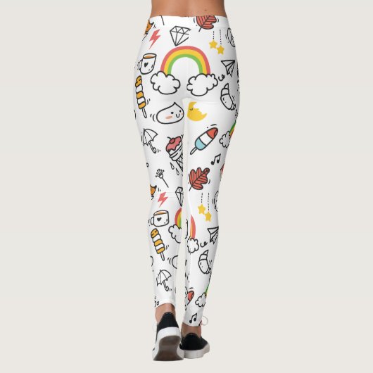 Leggings niedlich Kawaii Pattern (Rückseite)