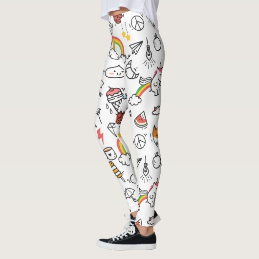Leggings niedlich Kawaii Pattern (Links)
