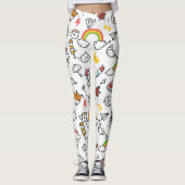 Leggings niedlich Kawaii Pattern (Vorderseite)