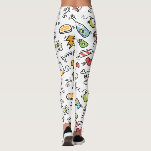 Leggings niedlich Kawaii Pattern (Rückseite)