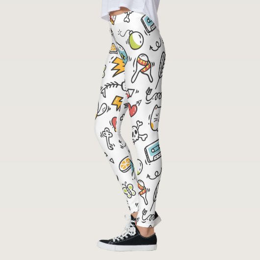 Leggings niedlich Kawaii Pattern (Links)