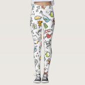 Leggings niedlich Kawaii Pattern (Vorderseite)