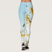 Leggings | Öko Fitness Blume Sky (Rückseite)