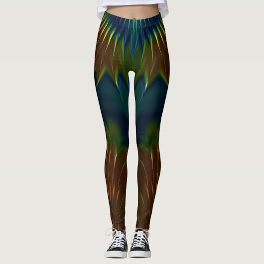 Leggings ~ Orange, Green und Blue (Vorderseite)