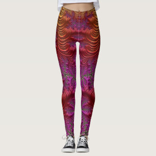 Leggings ~orange lila zany ~ Original