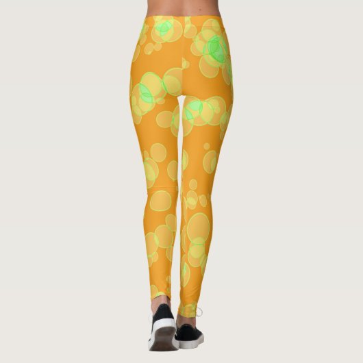 Leggings Orange mit Blasen (Rückseite)