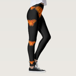 Leggings-Orangenschmetterling im Dunkeln Leggings