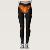 Leggings-Orangenschmetterling im Dunkeln Leggings (Vorderseite)