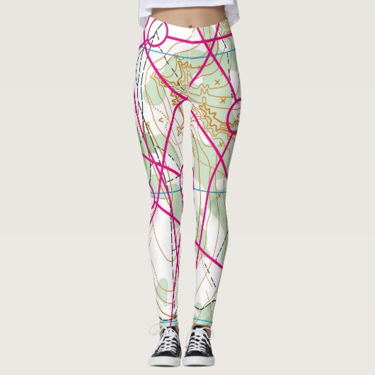 Leggings - Orienteeing Kurs (Vorderseite)
