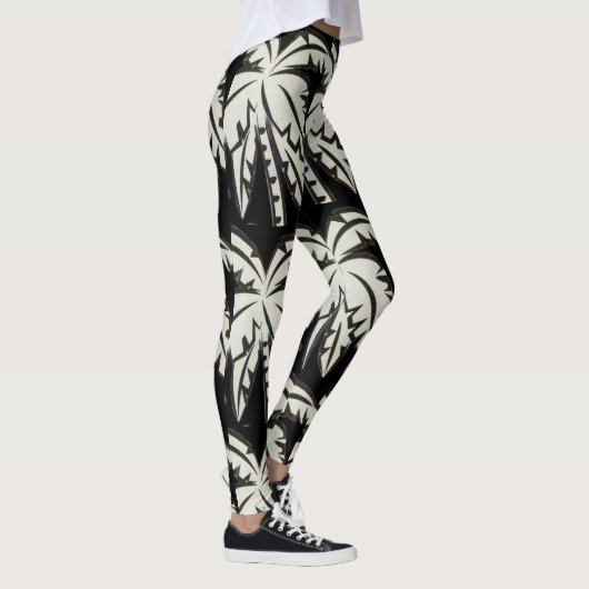Leggings - Palm Tree Black/White (Rechts)
