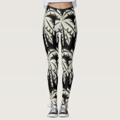 Leggings - Palm Tree Black/White (Vorderseite)