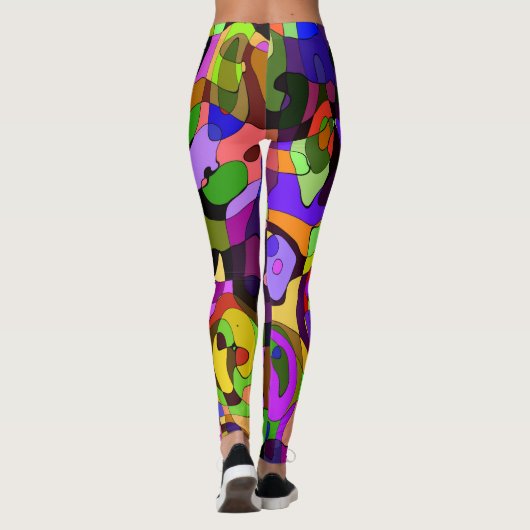 Leggings-Pastellharlekin-multi Farbgewohnheit Leggings (Rückseite)