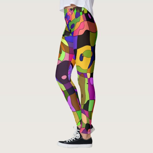 Leggings-Pastellharlekin-multi Farbgewohnheit Leggings (Links)