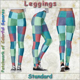 LEGGINGS - "Patchwork der bunten Plätze