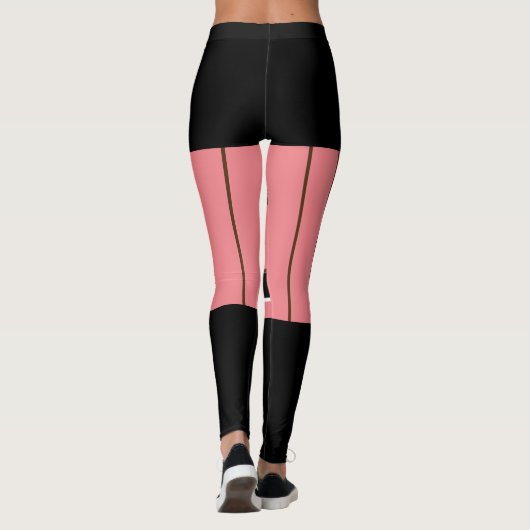 Leggings (Peach Black) RFPMDesign ©️ 2024 (Rückseite)