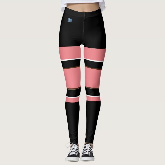 Leggings (Peach Black) RFPMDesign ©️ 2024 (Vorderseite)