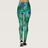 Leggings-Pfau Gefiederbeschaffenheit Leggings (Rückseite)