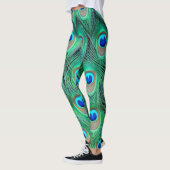 Leggings-Pfau Gefiederbeschaffenheit Leggings (Links)