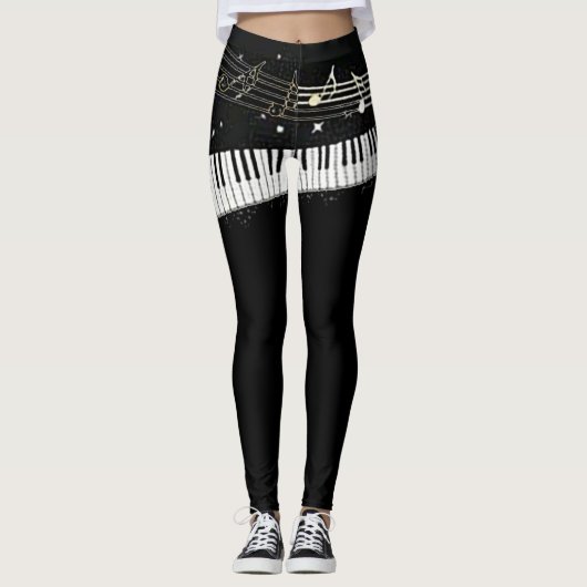 Leggings "Piano Girl" (Vorderseite)