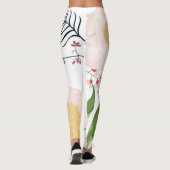 Leggings Pink Cosmos auf Weiß (Rückseite)