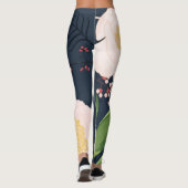 Leggings Pink Cosmos auf Weiß (Rückseite)