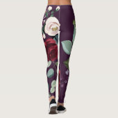 Leggings Plum Lila Rose Goldene Geometrie (Rückseite)