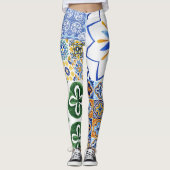 Leggings Portugiesische Fliesen (Vorderseite)