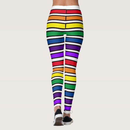 Leggings - Rainbow-farbene Bars (Rückseite)