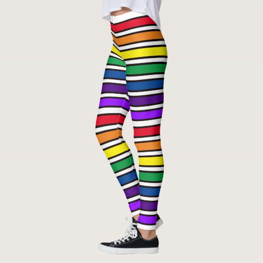 Leggings - Rainbow-farbene Bars (Links)