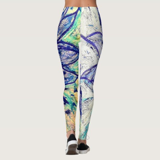 Leggings Rare Blue Dalhia (Rückseite)