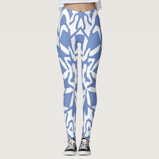 Leggings "Ratti_Creative_Arts", blau-weiß (Vorderseite)