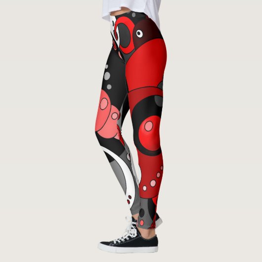 Leggings - Red Geometric (Links)