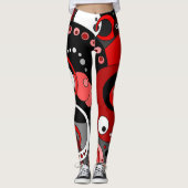 Leggings - Red Geometric (Vorderseite)