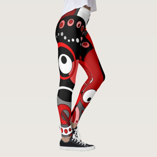 Leggings - Red Geometric (Rechts)