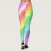 Leggings - Regenbogenfarben in weißer Grafik (Rückseite)