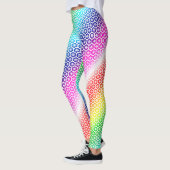 Leggings - Regenbogenfarben in weißer Grafik (Links)