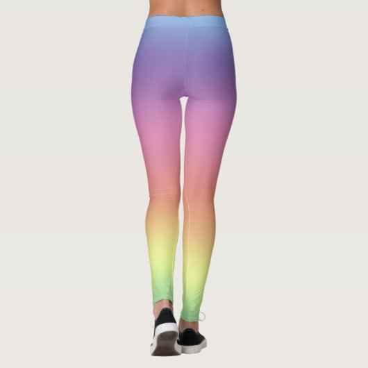 Leggings - Regenbogenfarbene Streifen (Rückseite)