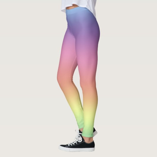 Leggings - Regenbogenfarbene Streifen (Links)