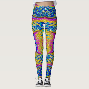 Leggings ~ rosa blau gelb ~ Original