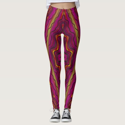 Leggings ~ rosa gelb ~ Original (Vorderseite)