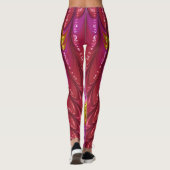 Leggings ~ Rosa rotes Goldblau ~ Original (Rückseite)