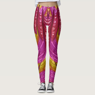 Leggings ~ Rosa rotes Goldblau ~ Original