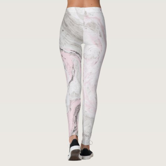 Leggings Rosa und Graumarmor (Rückseite)