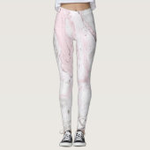 Leggings Rosa und Graumarmor (Vorderseite)