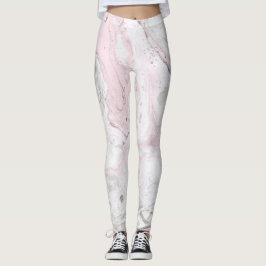 Leggings Rosa und Graumarmor