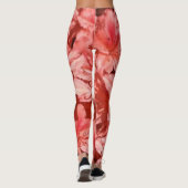 Leggings Rose Blumenrot Moderner Hipster (Rückseite)